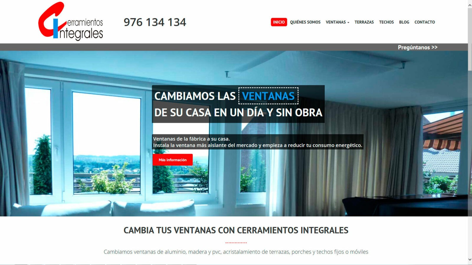 Nueva página web de Cerramientos Integrales
